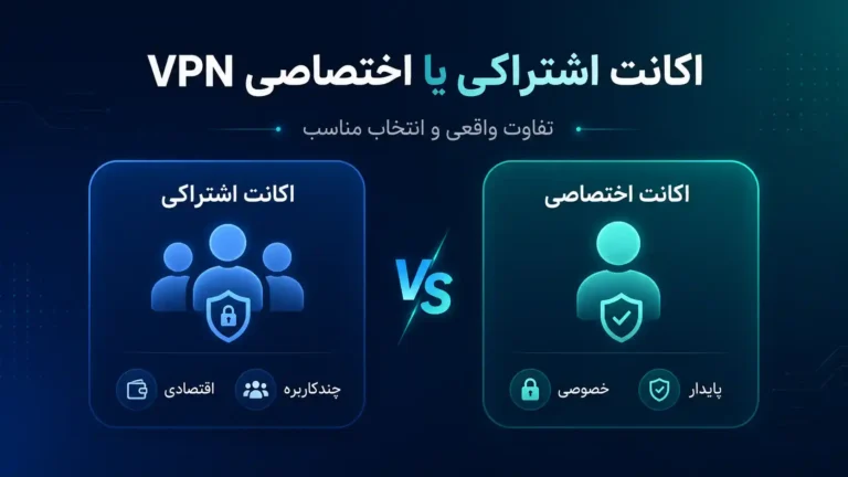 اکانت اشتراکی یا اختصاصی VPN؛ تفاوت واقعی و انتخاب مناسب